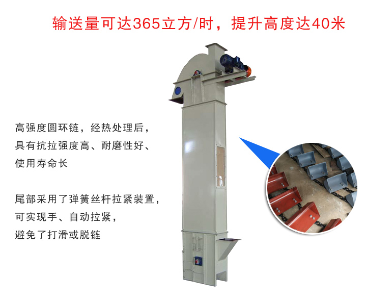 TH型環(huán)鏈斗式提升機特點