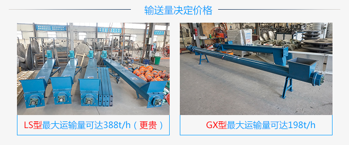 水泥螺旋輸送機(jī)輸送量